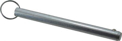 Gibraltar - 1/2" Pin Diam, 5-1/2" Long, Zinc Plated Steel Ball Lock Hitch Pin - 5" Usable Length - USA Tool & Supply