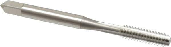 OSG - #10-24 UNC 2B/3B 4 Flute Bright Finish High Speed Steel Straight Flute Standard Hand Tap - Bottoming, Left Hand Thread, 2-3/8" OAL, 7/8" Thread Length, H3 Limit, Oversize - USA Tool & Supply