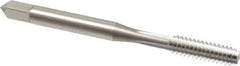 OSG - #10-24 UNC 2B/3B 4 Flute Bright Finish High Speed Steel Straight Flute Standard Hand Tap - Bottoming, Left Hand Thread, 2-3/8" OAL, 7/8" Thread Length, H3 Limit, Oversize - USA Tool & Supply