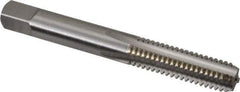 OSG - 5/16-18 UNC 3B 4 Flute Bright Finish High Speed Steel Straight Flute Standard Hand Tap - Bottoming, Left Hand Thread, 2-23/32" OAL, 1-1/8" Thread Length, H3 Limit, Oversize - USA Tool & Supply