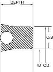 Parker - 4" ID x 4-3/4" OD, 3/8" Thick, Polypak Seal - -20 to 250°F, 5/8 Pipe Thread, - USA Tool & Supply