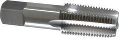 OSG - 1/2-14 NPT Thread, 4 Flute Standard Pipe Tap - 3-1/8" OAL, 1-3/8" Thread Length, 11/16" Shank Diam, Bright Finish, High Speed Steel - Exact Industrial Supply