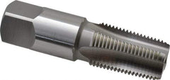 OSG - 3/8-18 NPTF Thread, 4 Flute Standard Pipe Tap - 2-9/16" OAL, 1-1/16" Thread Length, 0.7" Shank Diam, Bright Finish, High Speed Steel - Exact Industrial Supply