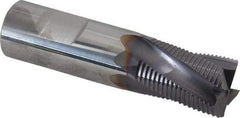 Niagara Cutter - 3/4" Diam, Fine Pitch, 1" LOC, 4 Flute Solid Carbide Corner Chamfer Roughing End Mill - AlTiN Finish, 3" OAL, 3/4" Shank Diam, Single End, Centercutting, 20° Helix - USA Tool & Supply