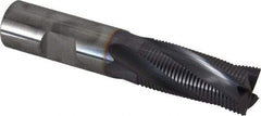 Niagara Cutter - 3/4" Diam, Fine Pitch, 1-5/8" LOC, 4 Flute Solid Carbide Corner Chamfer Roughing End Mill - AlTiN Finish, 4" OAL, 3/4" Shank Diam, Single End, Centercutting, 20° Helix - USA Tool & Supply