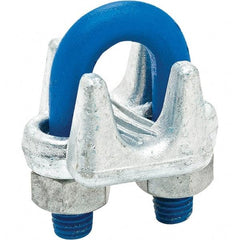 Campbell - 1/2" Wire Rope Clips - 1/2 - 13, Steel, Galvanized - USA Tool & Supply