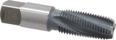 OSG - 1/4-18 NPT, 15° Helix, 4 Flutes, Bottoming Chamfer, elektraLUBE Finish, High Speed Steel, Spiral Flute Pipe Tap - Right Hand Flute, 9/16" Shank Diam, 1-1/16" Thread Length, 0.3750" Projection, 0.421" Square Size, - USA Tool & Supply