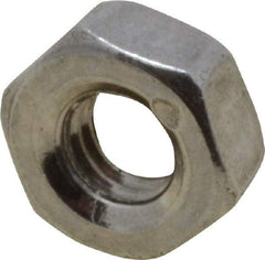 Value Collection - M3x0.50 Metric Coarse Stainless Steel Right Hand Hex Nut - 5.5mm Across Flats, 2.4mm High, Uncoated - USA Tool & Supply