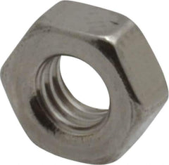 Value Collection - M4x0.70 Metric Coarse Stainless Steel Right Hand Hex Nut - 7mm Across Flats, 3.2mm High, Uncoated - USA Tool & Supply