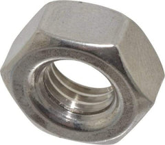 Value Collection - M10x1.50 Metric Coarse Stainless Steel Right Hand Hex Nut - 17mm Across Flats, 8mm High, Uncoated - USA Tool & Supply