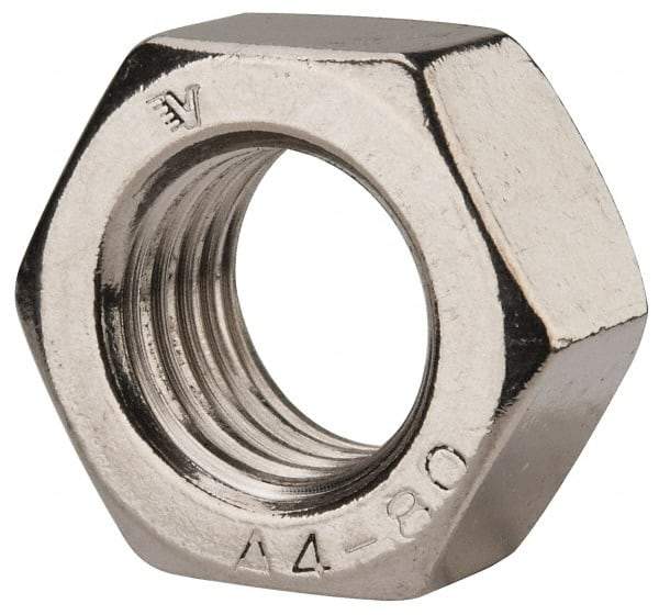 Value Collection - M24x3.00 Metric Coarse Stainless Steel Right Hand Hex Nut - 36mm Across Flats, 19mm High, Uncoated - USA Tool & Supply