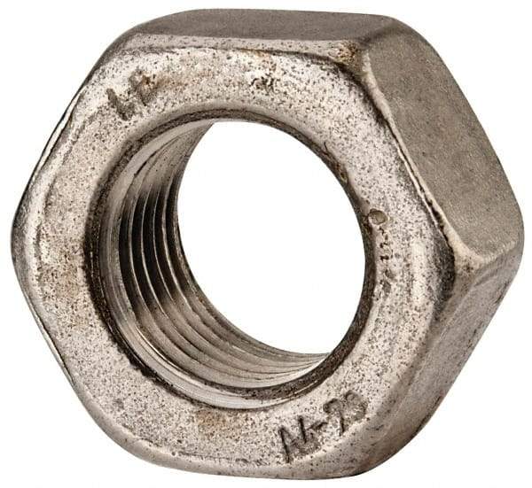 Value Collection - M27x3.00 Metric Coarse Stainless Steel Right Hand Hex Nut - 41mm Across Flats, 22mm High, Uncoated - USA Tool & Supply