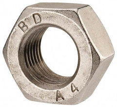 Value Collection - M33x3.50 Metric Coarse Stainless Steel Right Hand Hex Nut - 50mm Across Flats, 26mm High, Uncoated - USA Tool & Supply