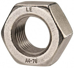 Value Collection - M39x4.00 Metric Coarse Stainless Steel Right Hand Hex Nut - 60mm Across Flats, 31mm High, Uncoated - USA Tool & Supply