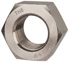 Value Collection - M45x4.50 Metric Coarse Stainless Steel Right Hand Hex Nut - 70mm Across Flats, 36mm High, Uncoated - USA Tool & Supply