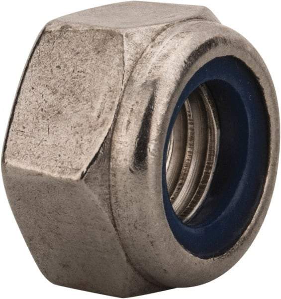 Value Collection - M12x1.75 Metric Coarse 316 & Austenitic Grade A4 Hex Lock Nut with Nylon Insert - 12mm High, Uncoated - USA Tool & Supply