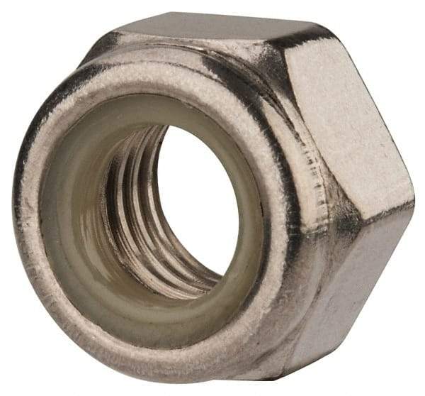 Value Collection - M14x2.00 Metric Coarse 316 & Austenitic Grade A4 Hex Lock Nut with Nylon Insert - 14mm High, Uncoated - USA Tool & Supply
