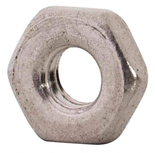 Value Collection - M3x0.50 Metric Coarse Stainless Steel Right Hand Hex Jam Nut - 5.5mm Across Flats, 1.8mm High, Uncoated - USA Tool & Supply