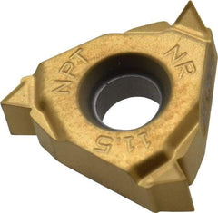 Seco - 16NR Internal Right Hand 11.5 NPT Laydown Threading Insert - Grade CP500, TiAlN/TiN Coated Carbide - USA Tool & Supply