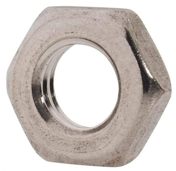 Value Collection - M6x1.00 Metric Coarse Stainless Steel Right Hand Hex Jam Nut - 10mm Across Flats, 3.2mm High, Uncoated - USA Tool & Supply