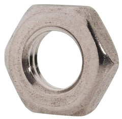 Value Collection - M6x1.00 Metric Coarse Stainless Steel Right Hand Hex Jam Nut - 10mm Across Flats, 3.2mm High, Uncoated - USA Tool & Supply
