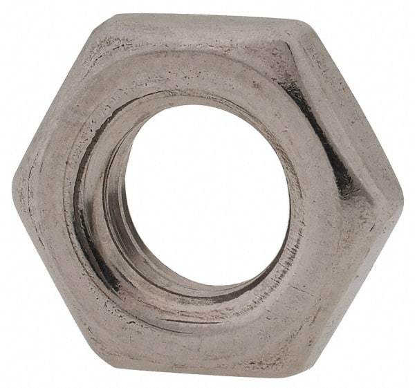 Value Collection - M8x1.25 Metric Coarse Stainless Steel Right Hand Hex Jam Nut - 13mm Across Flats, 4mm High, Uncoated - USA Tool & Supply