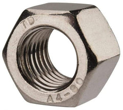 Value Collection - M16x2.00 Metric Coarse Stainless Steel Right Hand Heavy Hex Nut - 24mm Across Flats, 16mm High, Uncoated - USA Tool & Supply