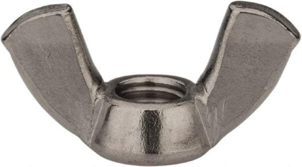 Value Collection - M8x1.25 Metric Coarse, Stainless Steel Standard Wing Nut - Grade 316, Austenitic Grade A4, 30.3mm Wing Span, 14.8mm Wing Span - USA Tool & Supply