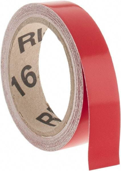 NMC - Red Solid Color Vinyl Tape - 1" Wide x 30' Long x 0.002" Thick, General Traffic - USA Tool & Supply