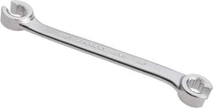 Proto - 3/8 x 7/16", Satin Finish, Open End Flare Nut Wrench - 12 Points, 6-1/4" OAL, Steel, Double End Head - USA Tool & Supply