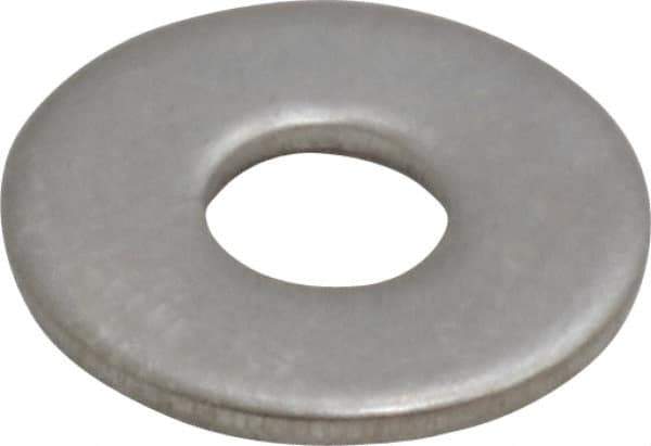 Value Collection - M4 Screw, Grade 18-8 Stainless Steel Fender Flat Washer - 4.3mm ID x 12mm OD, Plain Finish - USA Tool & Supply