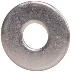 Value Collection - M5 Screw, Grade 18-8 Stainless Steel Fender Flat Washer - 5.3mm ID x 15mm OD, Plain Finish - USA Tool & Supply