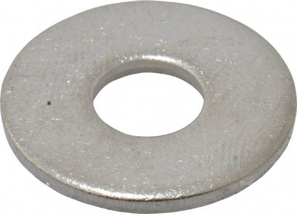 Value Collection - M6 Screw, Grade 18-8 Stainless Steel Fender Flat Washer - 6.4mm ID x 24mm OD, Plain Finish - USA Tool & Supply