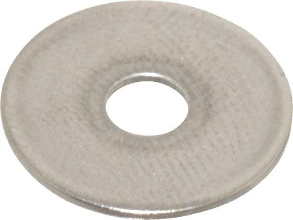 Value Collection - M4 Screw, Grade 18-8 Stainless Steel Fender Flat Washer - 4.3mm ID x 16mm OD, Plain Finish - USA Tool & Supply