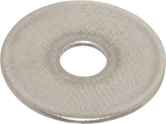 Value Collection - M4 Screw, Grade 18-8 Stainless Steel Fender Flat Washer - 4.3mm ID x 16mm OD, Plain Finish - USA Tool & Supply