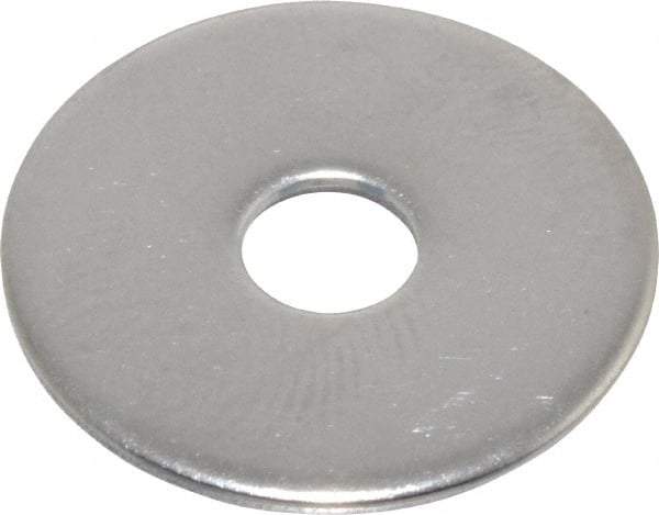 Value Collection - M5 Screw, Grade 18-8 Stainless Steel Fender Flat Washer - 5.3mm ID x 20mm OD, Plain Finish - USA Tool & Supply