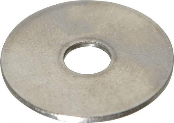 Value Collection - M6 Screw, Grade 18-8 Stainless Steel Fender Flat Washer - 6.4mm ID x 24mm OD, 1.2mm Thick, Plain Finish - USA Tool & Supply