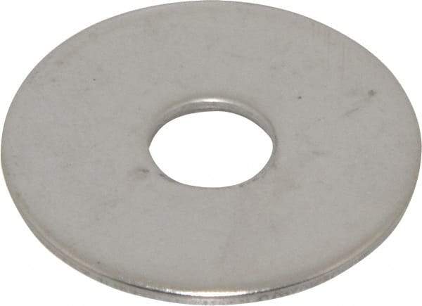 Value Collection - M10 Screw, Grade 18-8 Stainless Steel Fender Flat Washer - 10.5mm ID x 36mm OD, 2mm Thick, Plain Finish - USA Tool & Supply