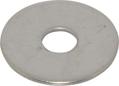 Value Collection - M10 Screw, Grade 18-8 Stainless Steel Fender Flat Washer - 10.5mm ID x 36mm OD, 2mm Thick, Plain Finish - USA Tool & Supply