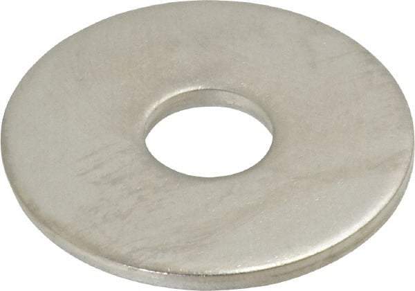 Value Collection - M12 Screw, Grade 18-8 Stainless Steel Fender Flat Washer - 13mm ID x 40mm OD, 2.5mm Thick, Plain Finish - USA Tool & Supply