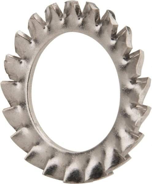 Value Collection - M22 Screw, 23mm ID, Stainless Steel External Tooth Lock Washer - 36mm OD, Uncoated, Grade 18-8 & Austenitic A2 - USA Tool & Supply