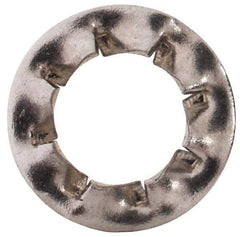 Value Collection - M4 Screw, 4.3mm ID, Stainless Steel Internal Tooth Lock Washer - 8mm OD, Uncoated, Grade 18-8 & Austenitic A2 - USA Tool & Supply