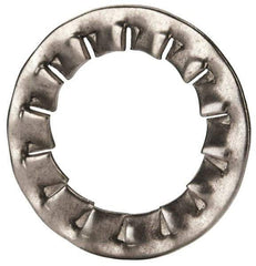 Value Collection - M14 Screw, 15mm ID, Stainless Steel Internal Tooth Lock Washer - 24mm OD, Uncoated, Grade 18-8 & Austenitic A2 - USA Tool & Supply
