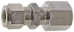 Parker - 1/8" OD, Stainless Steel Bulkhead Female Connector - -425 to 1,200°F, 9/16" Hex, Comp x FNPT Ends - USA Tool & Supply