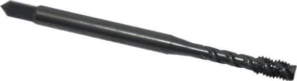 OSG - #10-32 UNF 3 Flute 2B Modified Bottoming Spiral Flute Tap - Vanadium High Speed Steel, Oxide Finish, 70mm OAL, Right Hand Flute, Right Hand Thread - Exact Industrial Supply