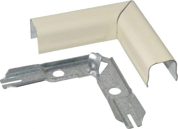 Wiremold - 3/4 Inch Long x 2 Inch Wide x 21/32 Inch High, Raceway Elbow End - 90°, Ivory, For Use with Wiremold 700 Series Raceways - USA Tool & Supply