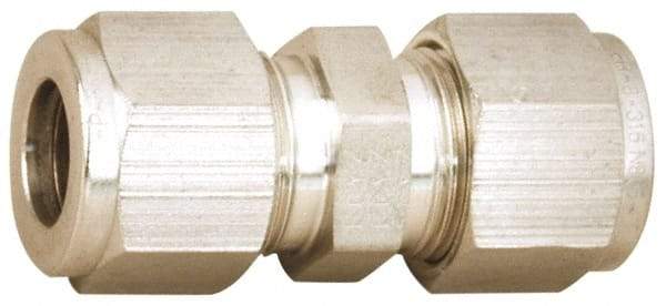 Parker - 5/8" OD, Stainless Steel Union - -425 to 1,200°F, 15/16" Hex, Comp x Comp Ends - USA Tool & Supply