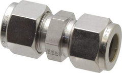 Parker - 1/2" OD, Stainless Steel Union - 13/16" Hex, Comp x Comp Ends - USA Tool & Supply