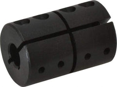 Climax Metal Products - 3/8" Bore, Steel, One Piece Clamping Shaft Collar - 1-1/16" Outside Diam, 1-5/8" Wide - USA Tool & Supply