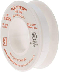 Value Collection - 1/4" Wide x 520" Long General Purpose Pipe Repair Tape - -400 to 550°F, White - USA Tool & Supply